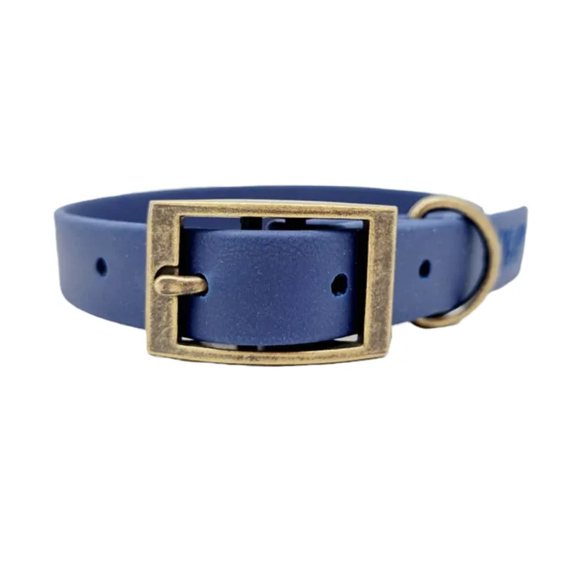Trinkety Paws Biothane Waterproof Dog Collar - Navy