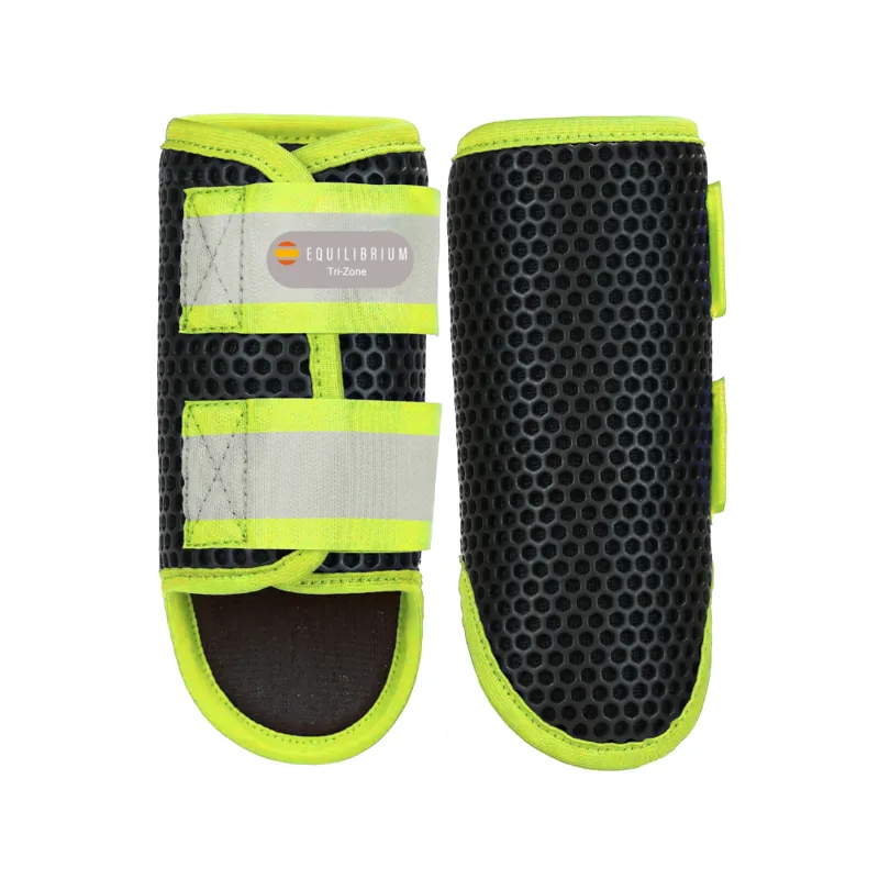 Equilibrium Tri-Zone Brushing Boots - Hi Vis Yellow