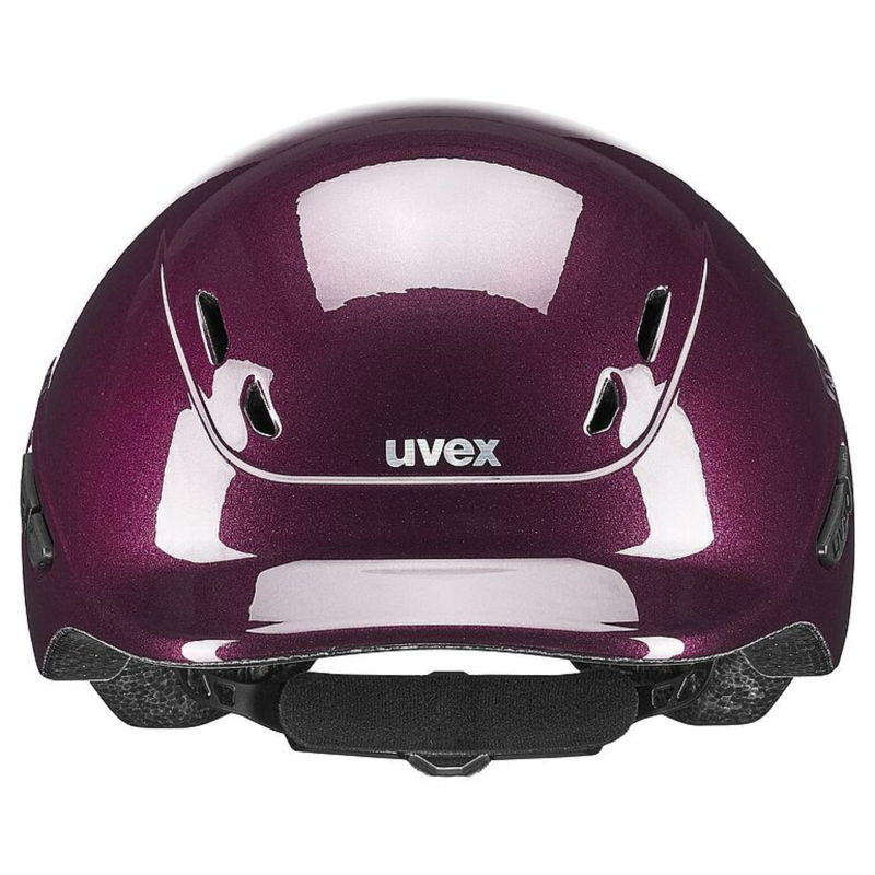 Uvex Kidoxx Riding Helmet - Flower Burgundy Shiny-2