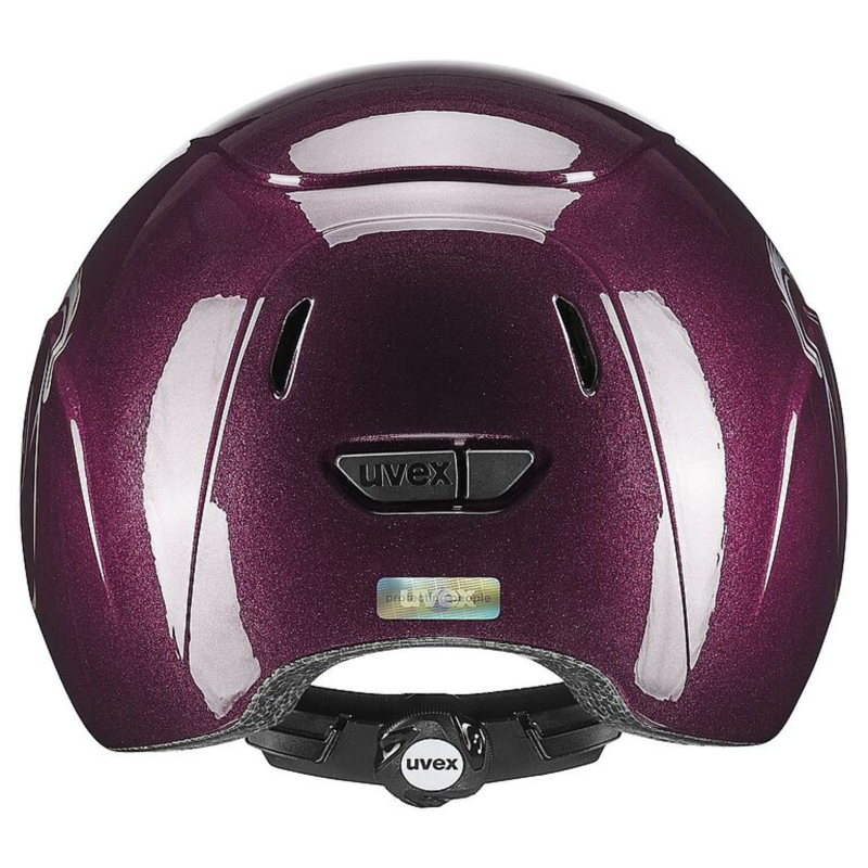 Uvex Kidoxx Riding Helmet - Flower Burgundy Shiny-4