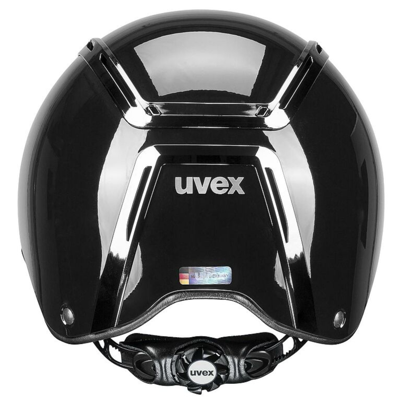Uvex Exxeed Shiny Chrome Riding Helmet - Black-4