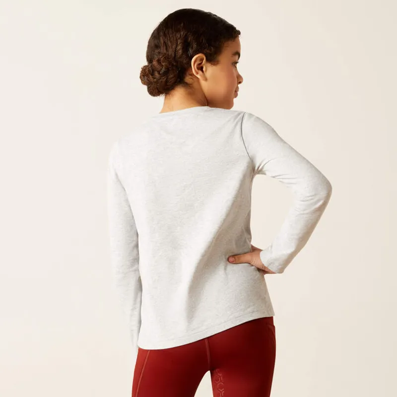 Ariat Youth Winter Fashions Long Sleeve T-Shirt - Heather Grey-1