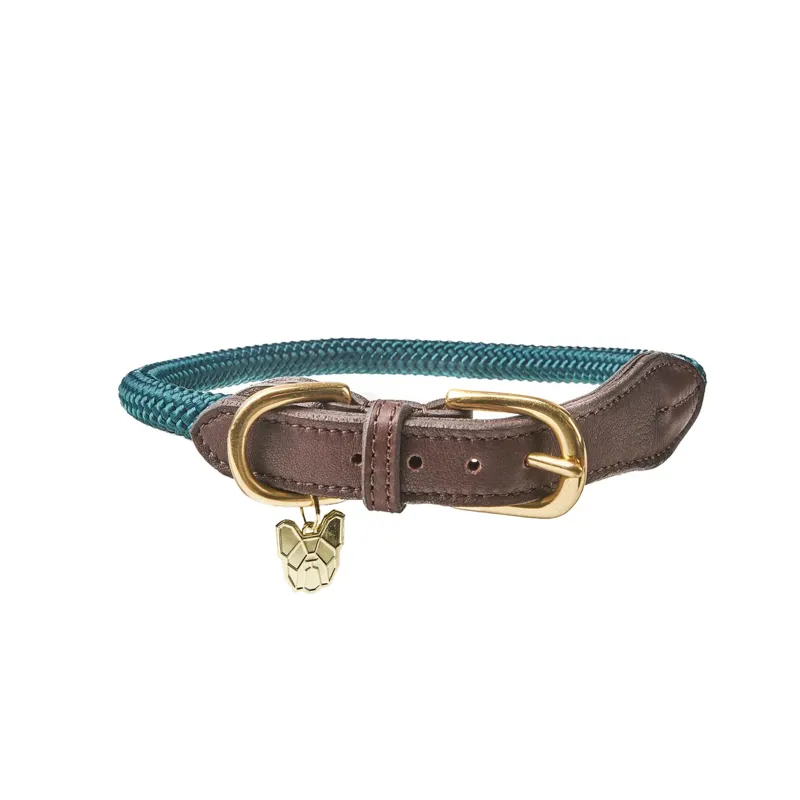Digby and Fox Fine Rope Collar - Green