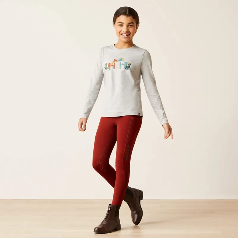 Ariat Youth Winter Fashions Long Sleeve T-Shirt - Heather Grey-3