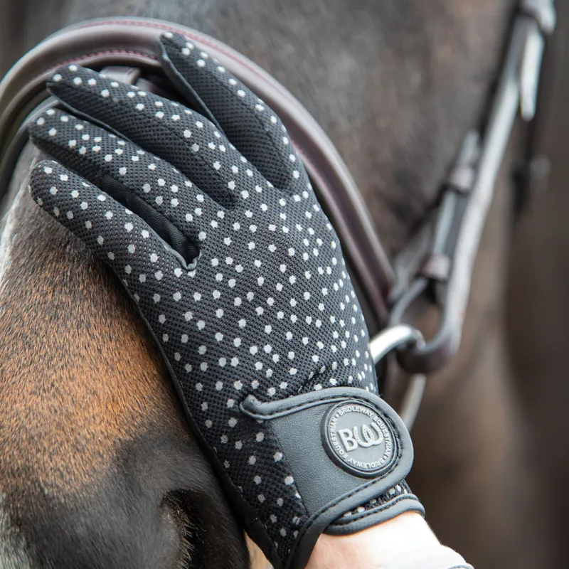 Bridleway Cheltenham Riding Gloves - Black-1