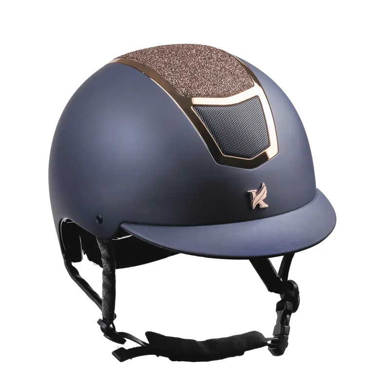 Karben Valentina Riding Hat - Navy/Rose Gold-1