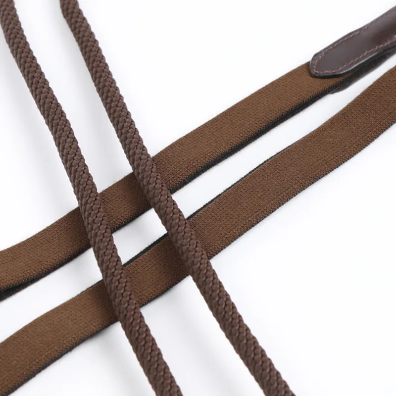 Velociti Gara Elasticated Draw Reins - Havana-3