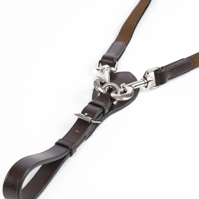 Velociti Gara Elasticated Draw Reins - Havana-1