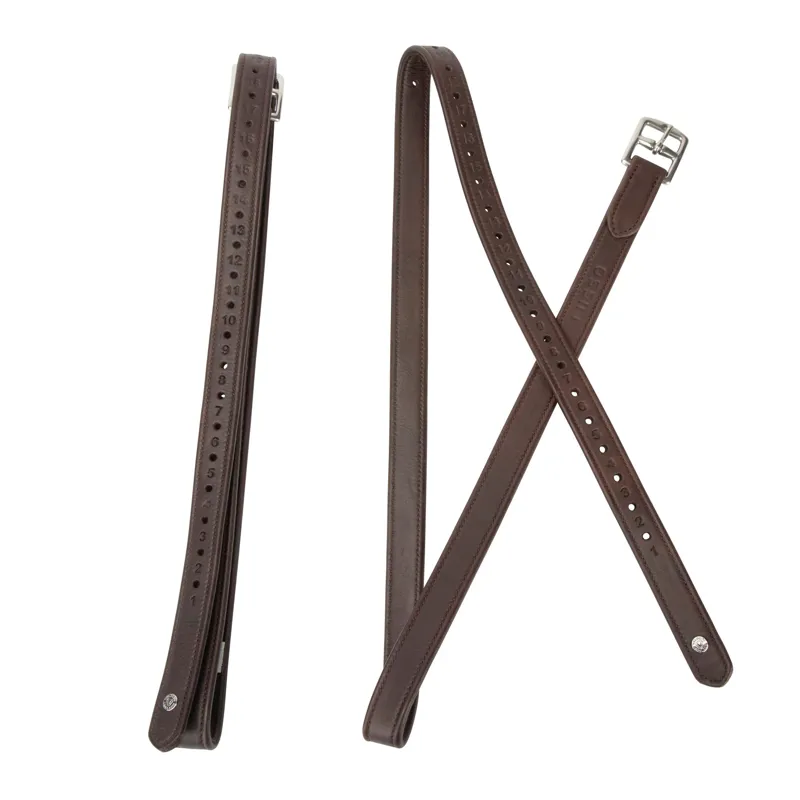 Velociti Lusso Wrapped Stirrup Leathers - Havana