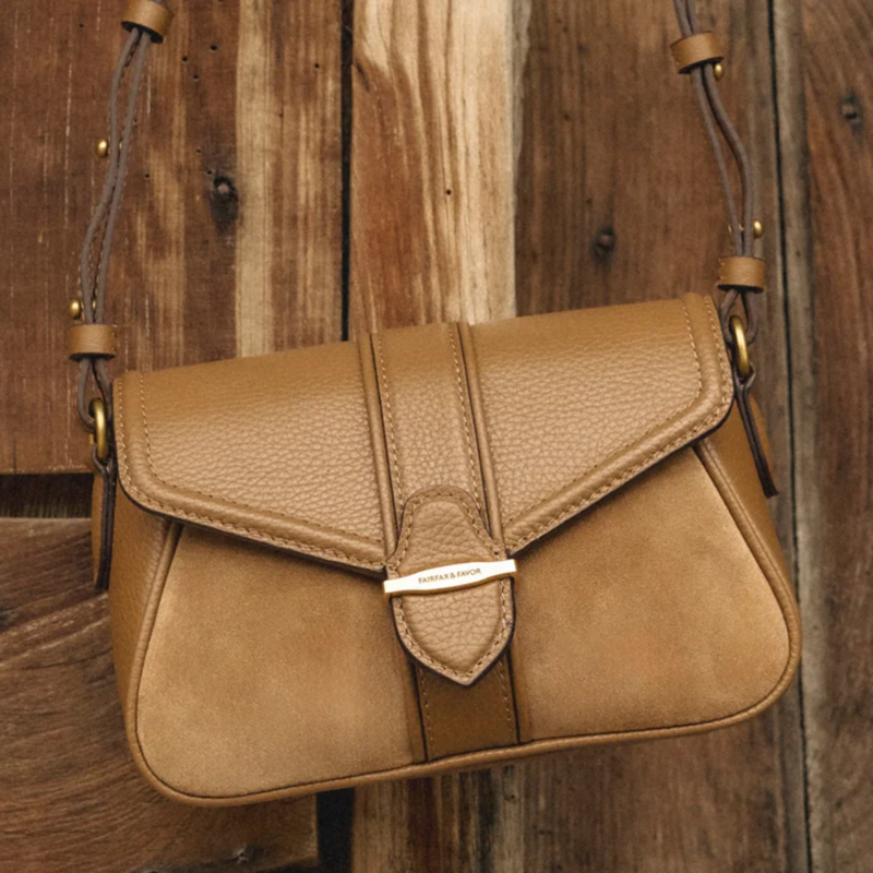 Fairfax and Favor Aviemore Cross Body - Tan Suede-6