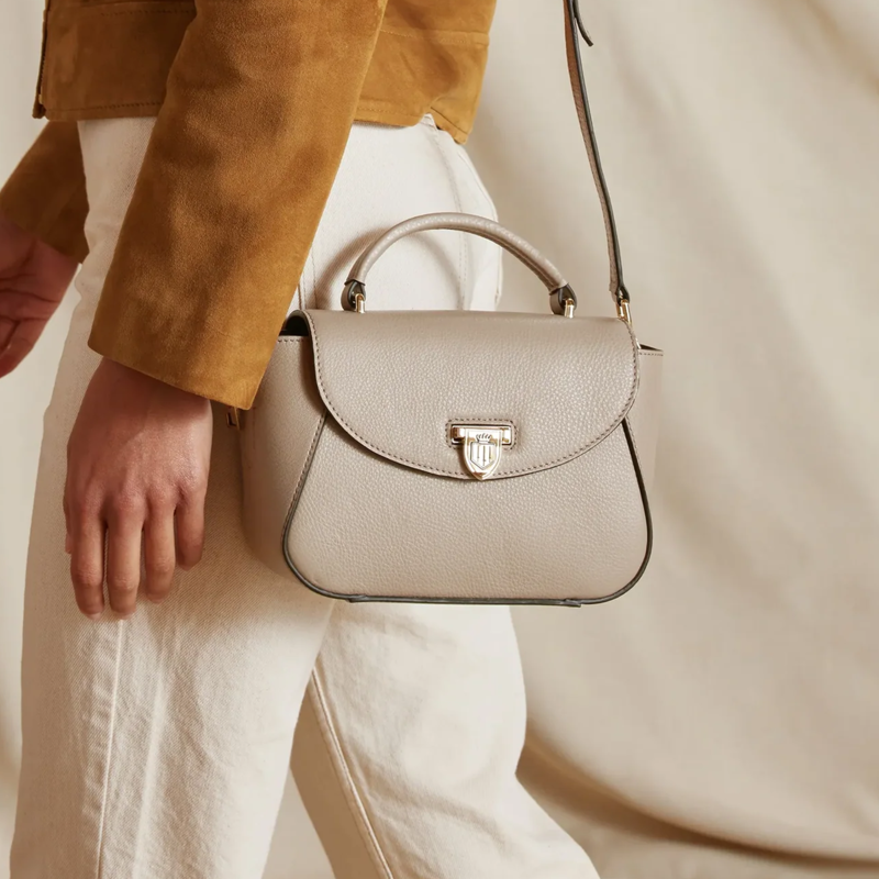 Fairfax and Favor Mini Blenheim Handbag - Stone Leather-4
