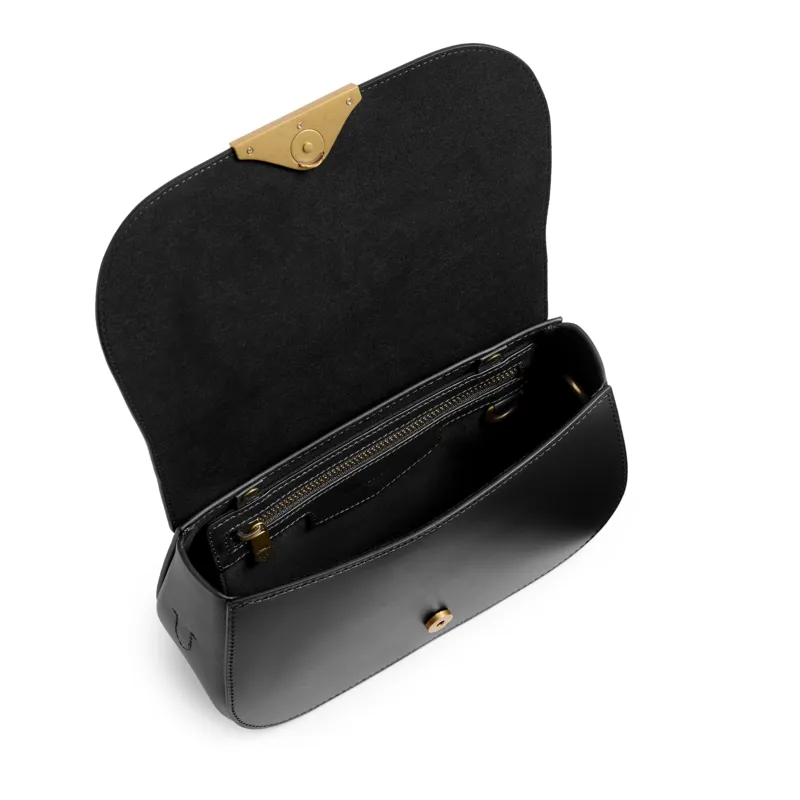 Fairfax and Favor Rye Cross Body Bag - Black Leather-3