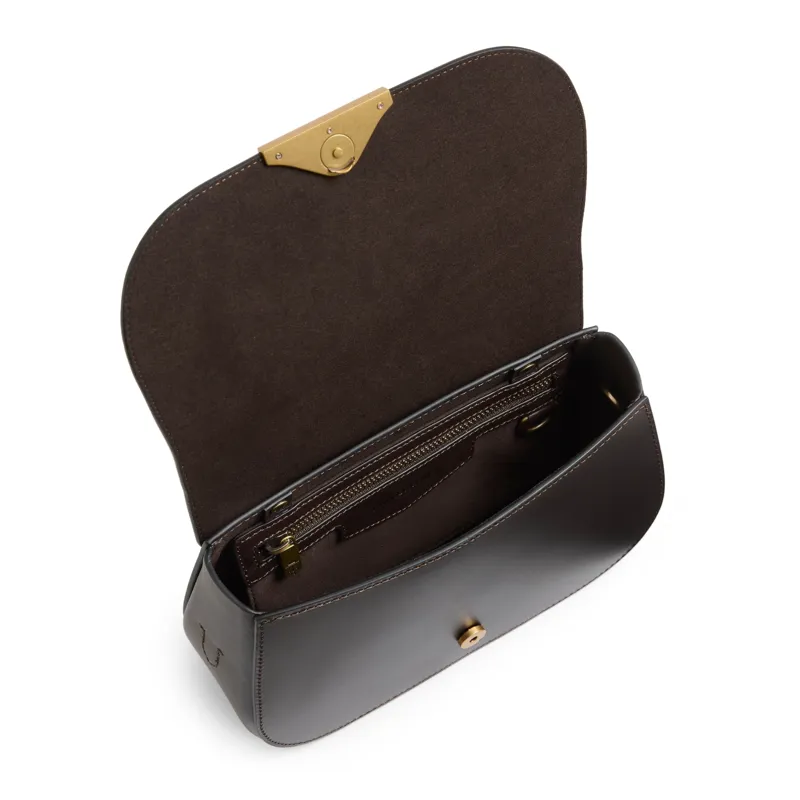 Fairfax and Favor Rye Cross Body Bag - Mahogany Leather-3