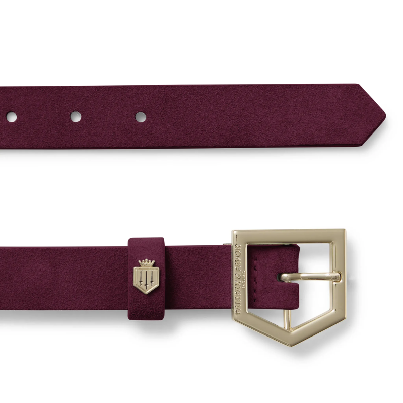 Fairfax and Favor Sennowe Belt - Elderberry Suede-1