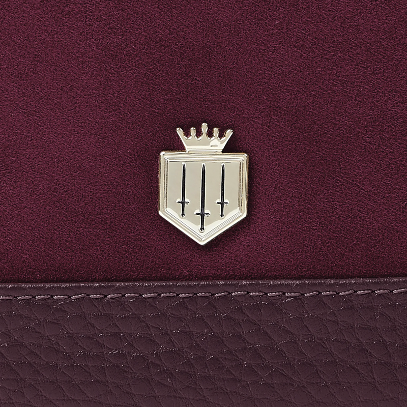 Fairfax and Favor Mini Salisbury Purse - Elderberry Suede-3