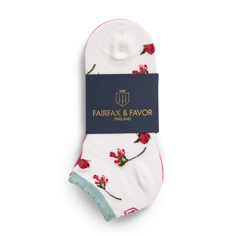 Fairfax and Favor Signature Trainer Socks - Floral/Cherry/Mint-2