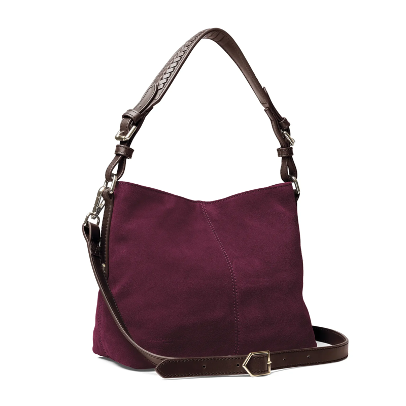 Fairfax and Favor Mini Tetbury Handbag - Elderberry Suede-2