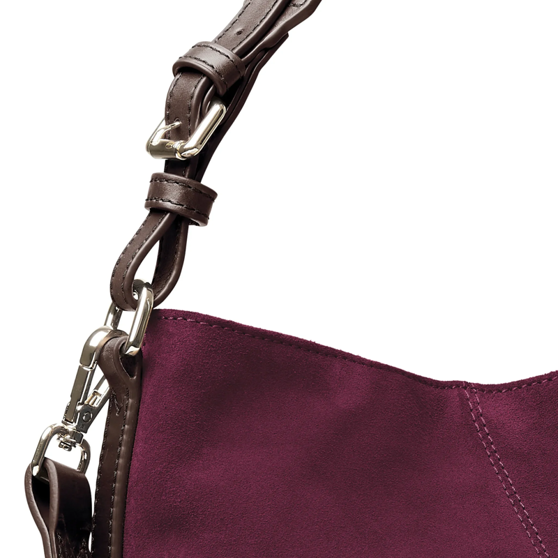 Fairfax and Favor Mini Tetbury Handbag - Elderberry Suede-4