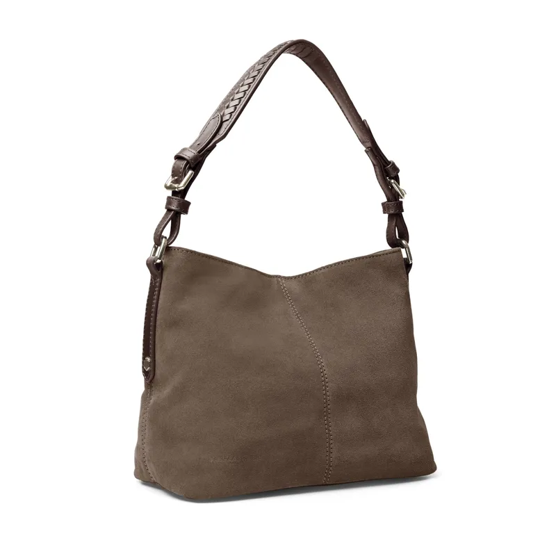 Fairfax and Favor Mini Tetbury Handbag - Fog Suede-1