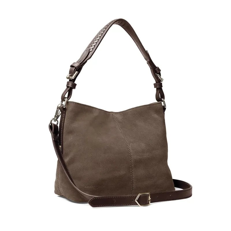 Fairfax and Favor Mini Tetbury Handbag - Fog Suede