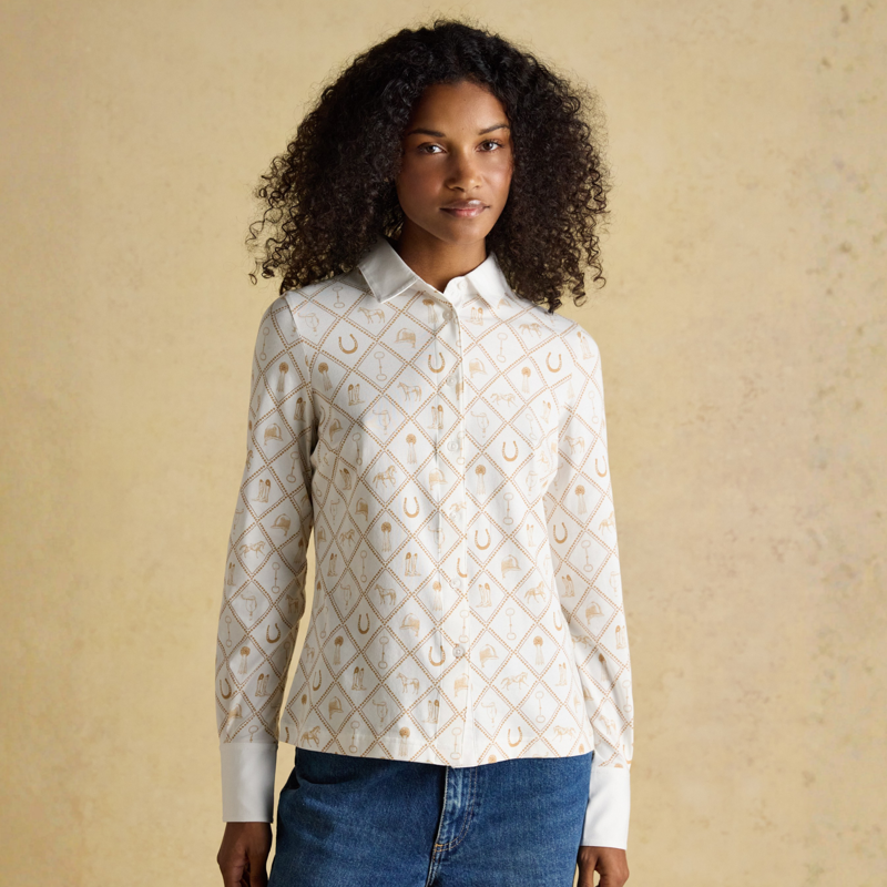 Joules Ladies Charlotte T-Shirt - Horse Icons-1