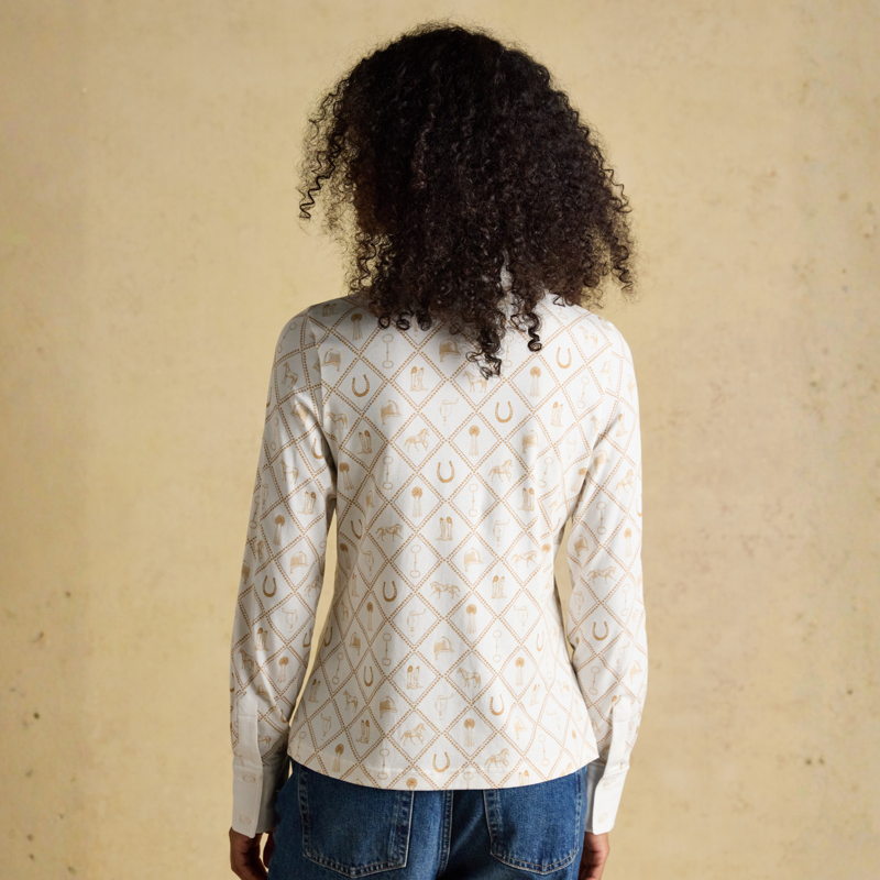 Joules Ladies Charlotte T-Shirt - Horse Icons-2