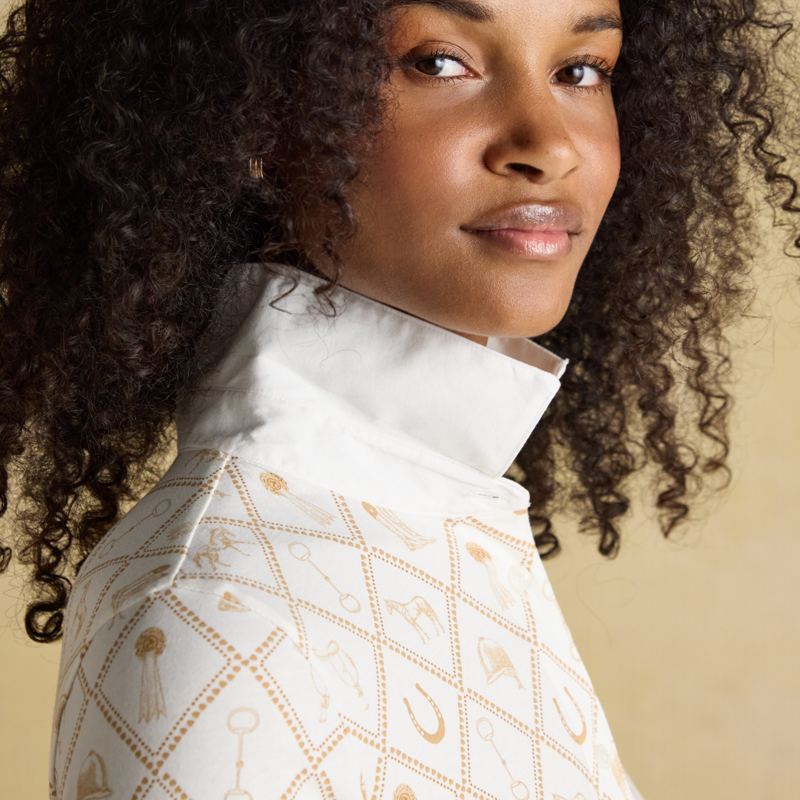 Joules Ladies Charlotte T-Shirt - Horse Icons-7