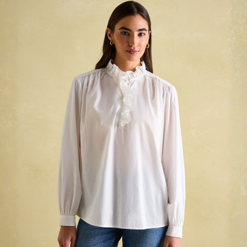 Joules Ladies Melanie Blouse - White-1