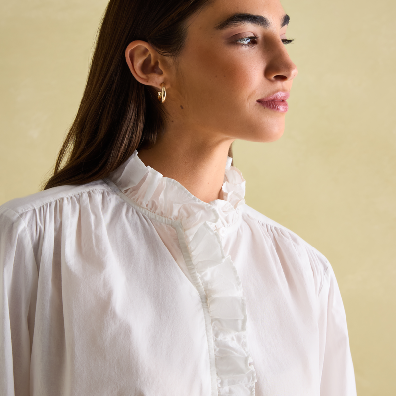 Joules Ladies Melanie Blouse - White-4