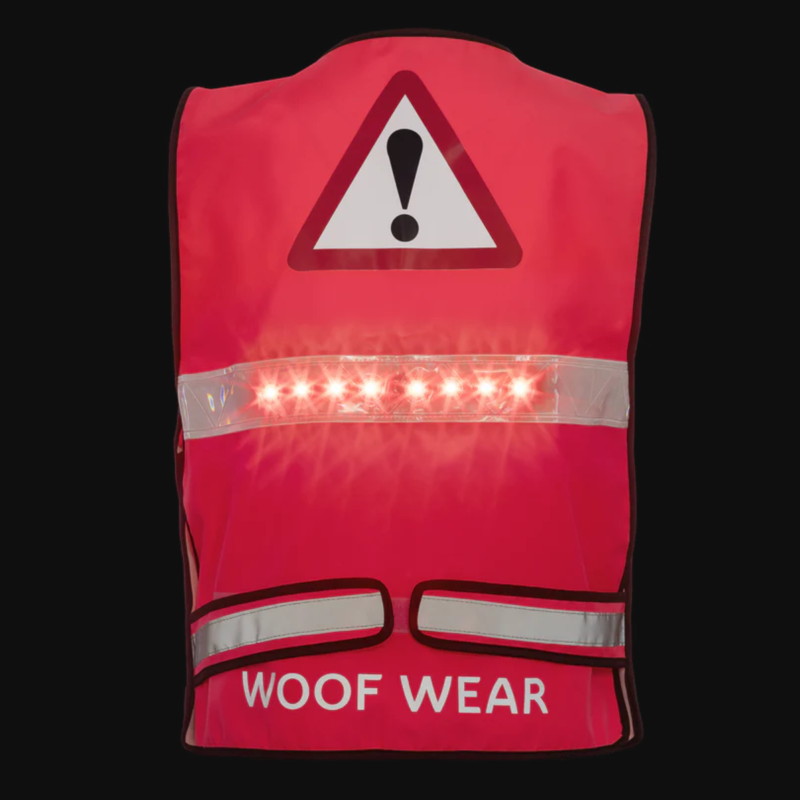 Woof Wear Adult LED Hi Vis Riding Vest - Hi Viz Pink-2