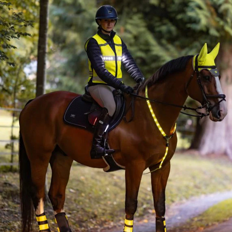 Woof Wear Adult LED Hi Vis Riding Vest - Hi Viz Yellow-4