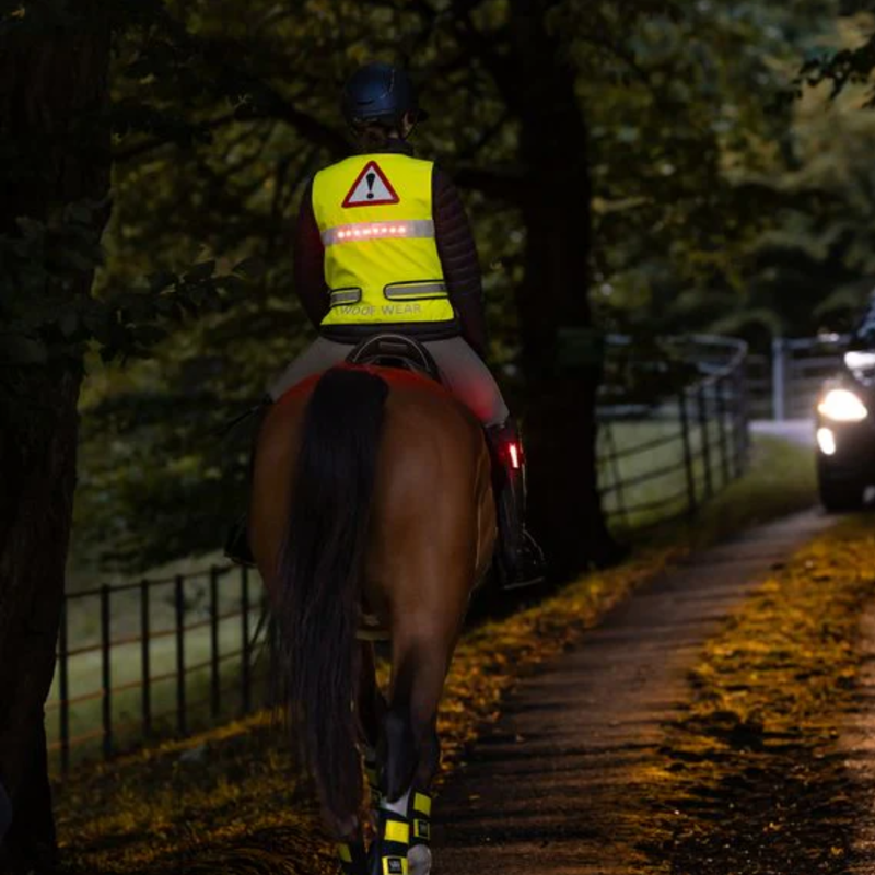 Woof Wear Adult LED Hi Vis Riding Vest - Hi Viz Yellow-5