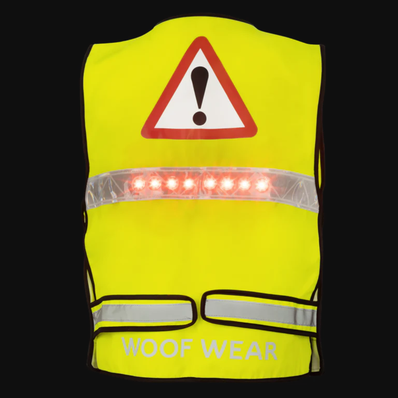 Woof Wear Junior LED Hi Vis Riding Vest - Hi Viz Yellow-1