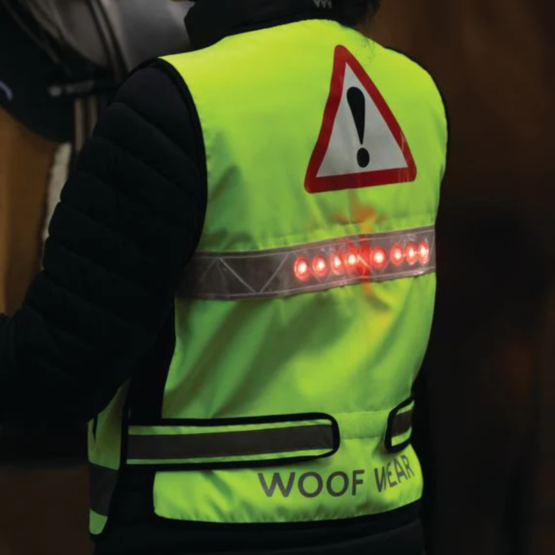 Woof Wear Junior LED Hi Vis Riding Vest - Hi Viz Yellow-3