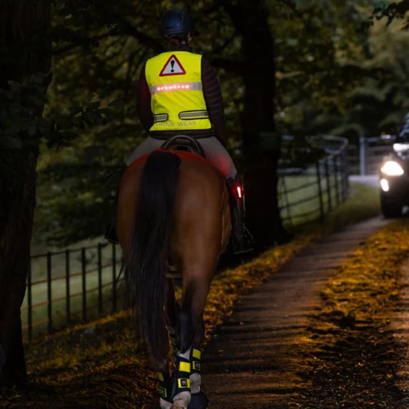 Woof Wear Junior LED Hi Vis Riding Vest - Hi Viz Yellow-5