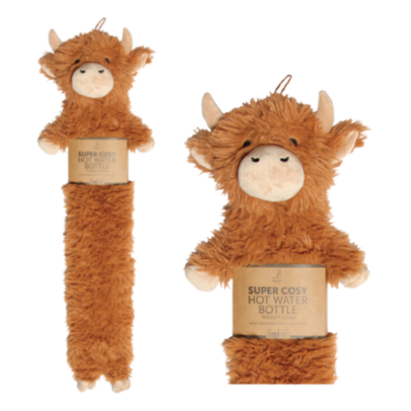 Bartleby Long Hot Water Bottle - Highland Cow-2