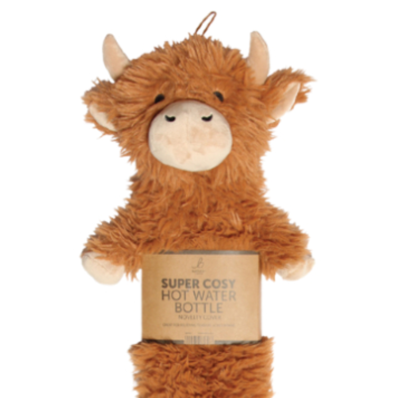 Bartleby Long Hot Water Bottle - Highland Cow-1