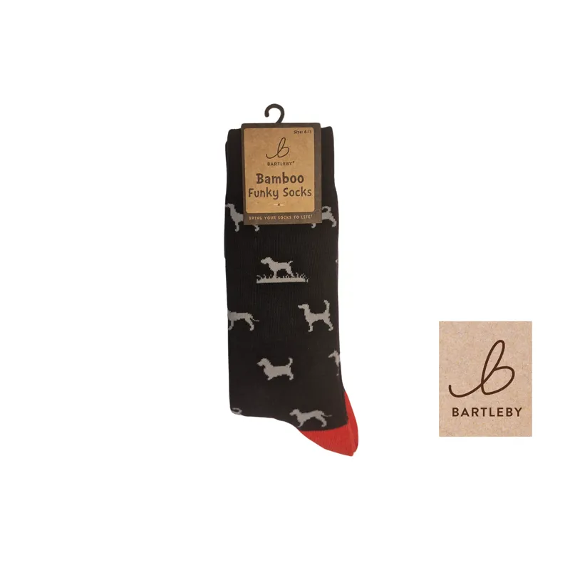 Bartleby Mens Funky Bamboo Socks - Hunting Dogs