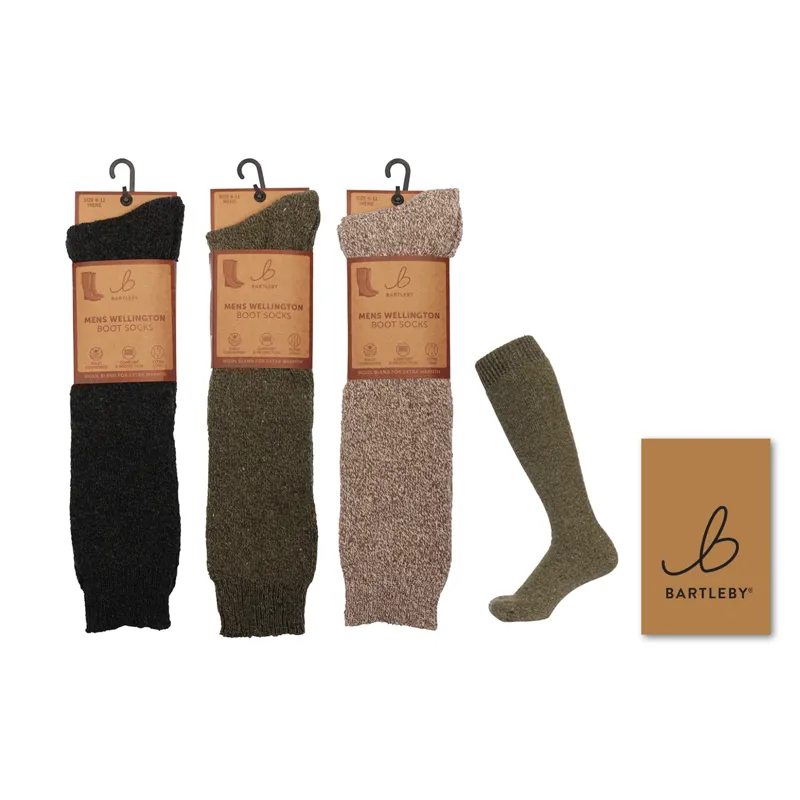 Bartleby Mens Wool Blend Welly Sock