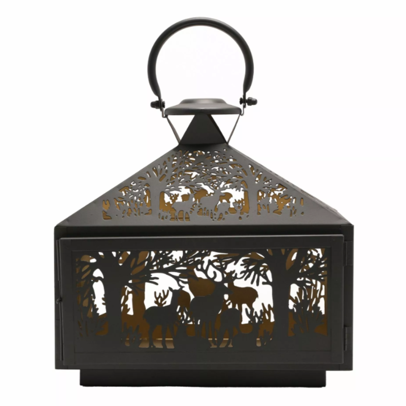 Stag Silhouette Lantern - Rectangular