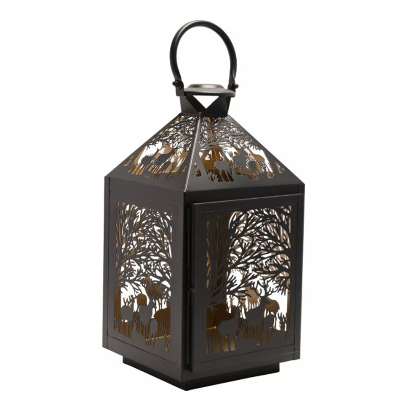 Stag Silhouette Lantern - Square-2