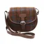 Heather Rowan Harris Tweed Saddle Bag - Brown Check