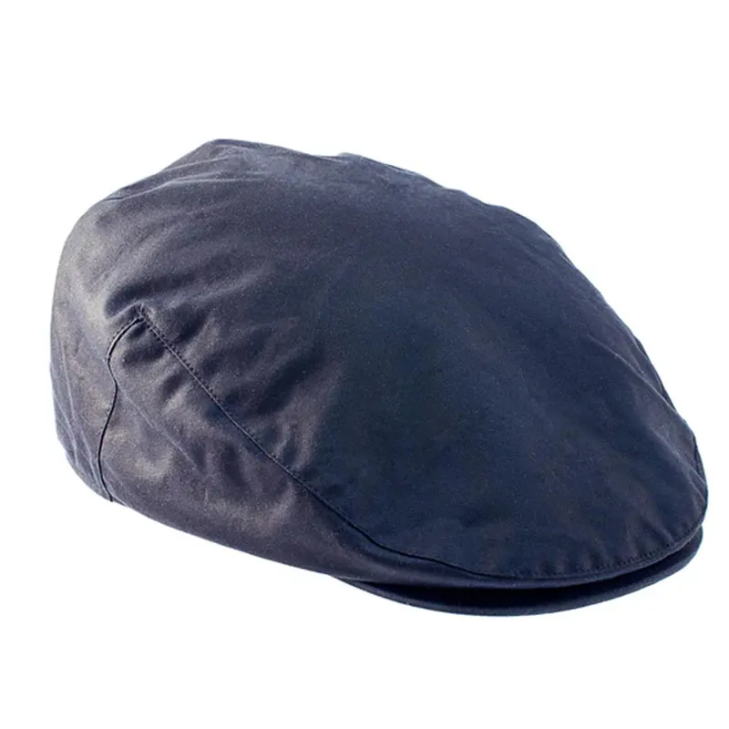 Heather Buchanan Wax Flat Cap - Navy