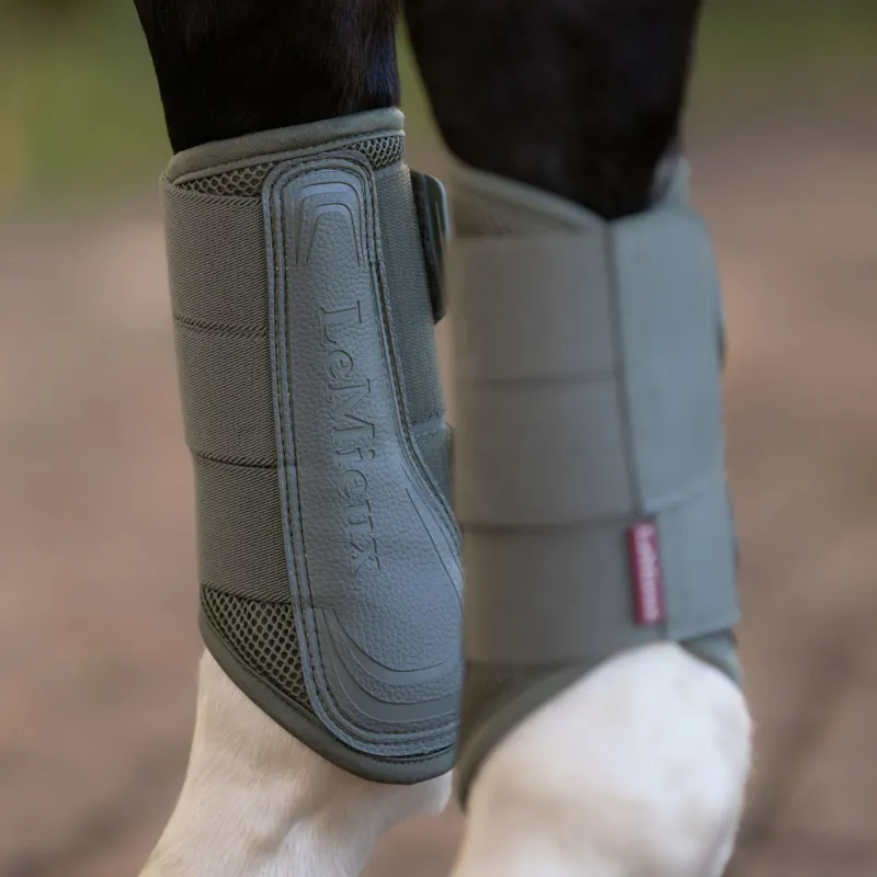 LeMieux Arika Mesh Brushing Boots - Rosemary-2