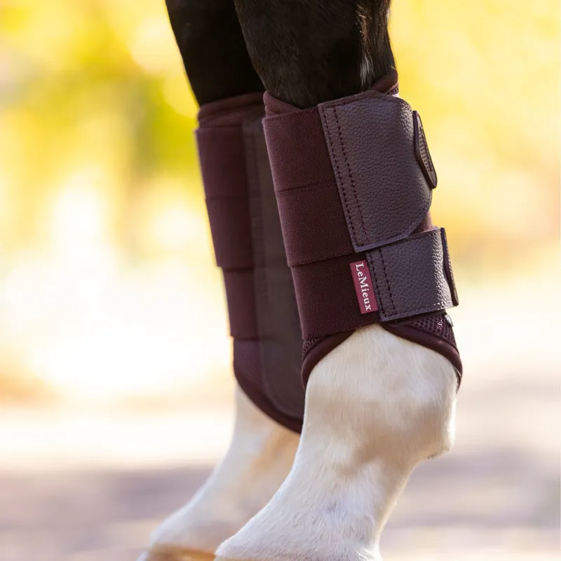 LeMieux Arika Mesh Brushing Boots - Damson-2