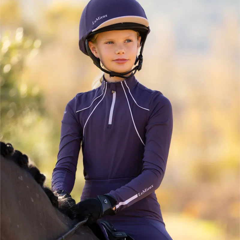 LeMieux Young Rider Mia Mesh Base Layer - Juniper-4