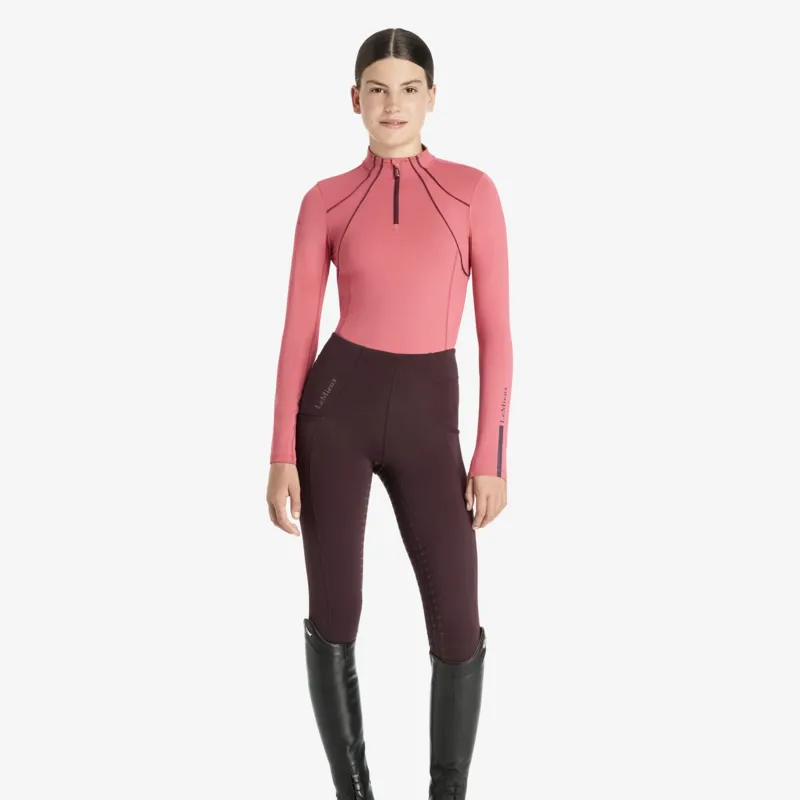 LeMieux Young Rider Mia Mesh Base Layer - Cranberry-3