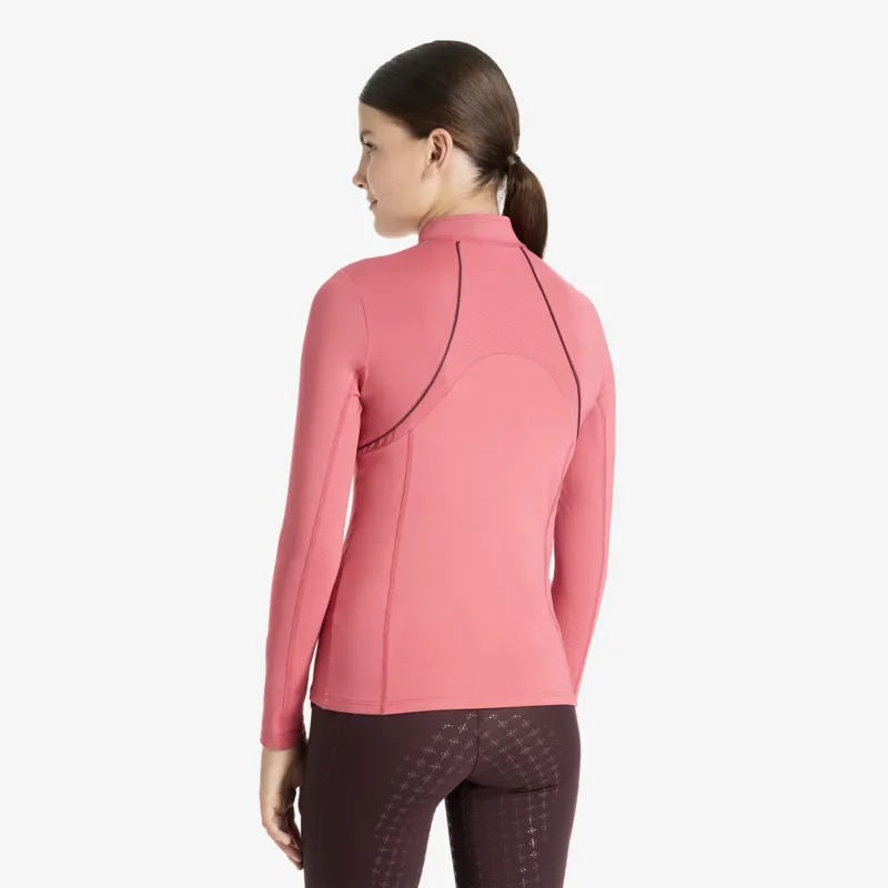 LeMieux Young Rider Mia Mesh Base Layer - Cranberry-1