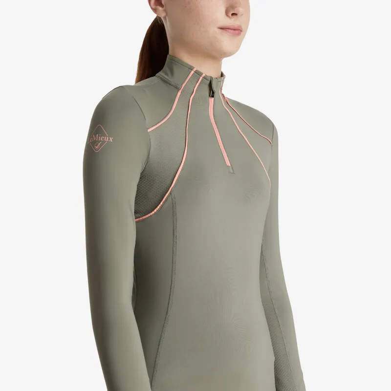 LeMieux Young Rider Mia Mesh Base Layer - Rosemary-2