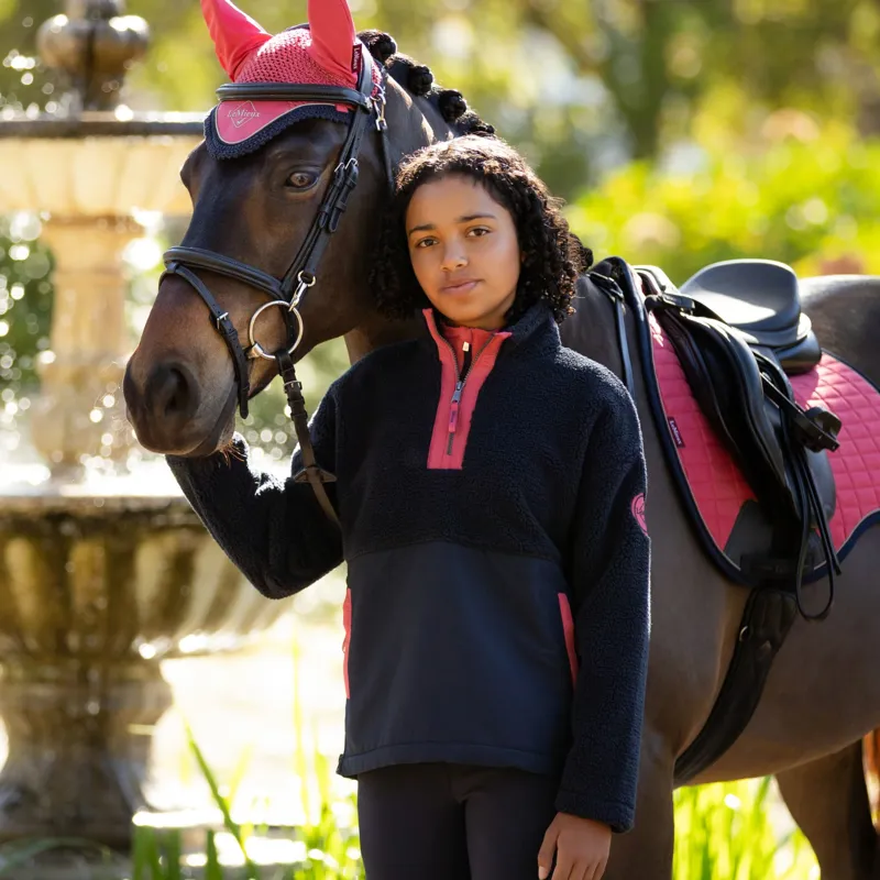 LeMieux Young Rider Tammy Teddy Fleece - Navy-4
